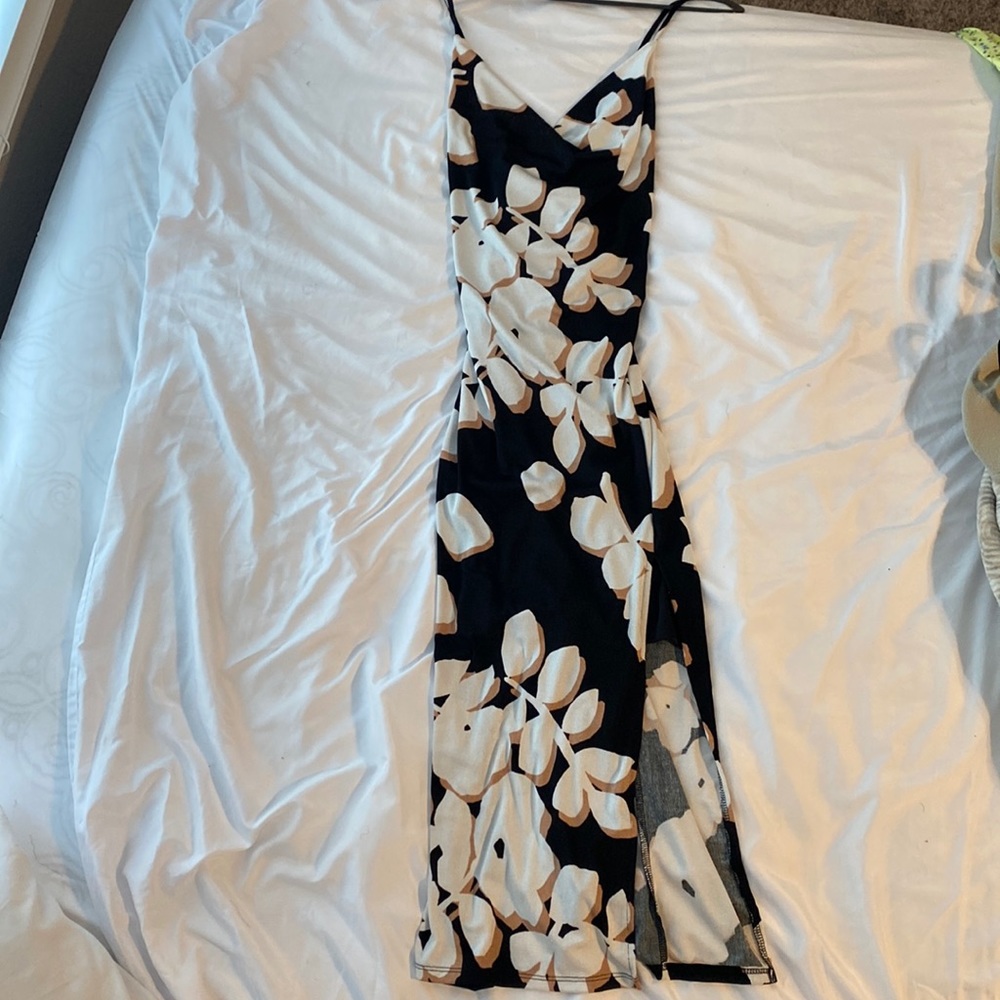 Forever 21 black, cream and tan dress